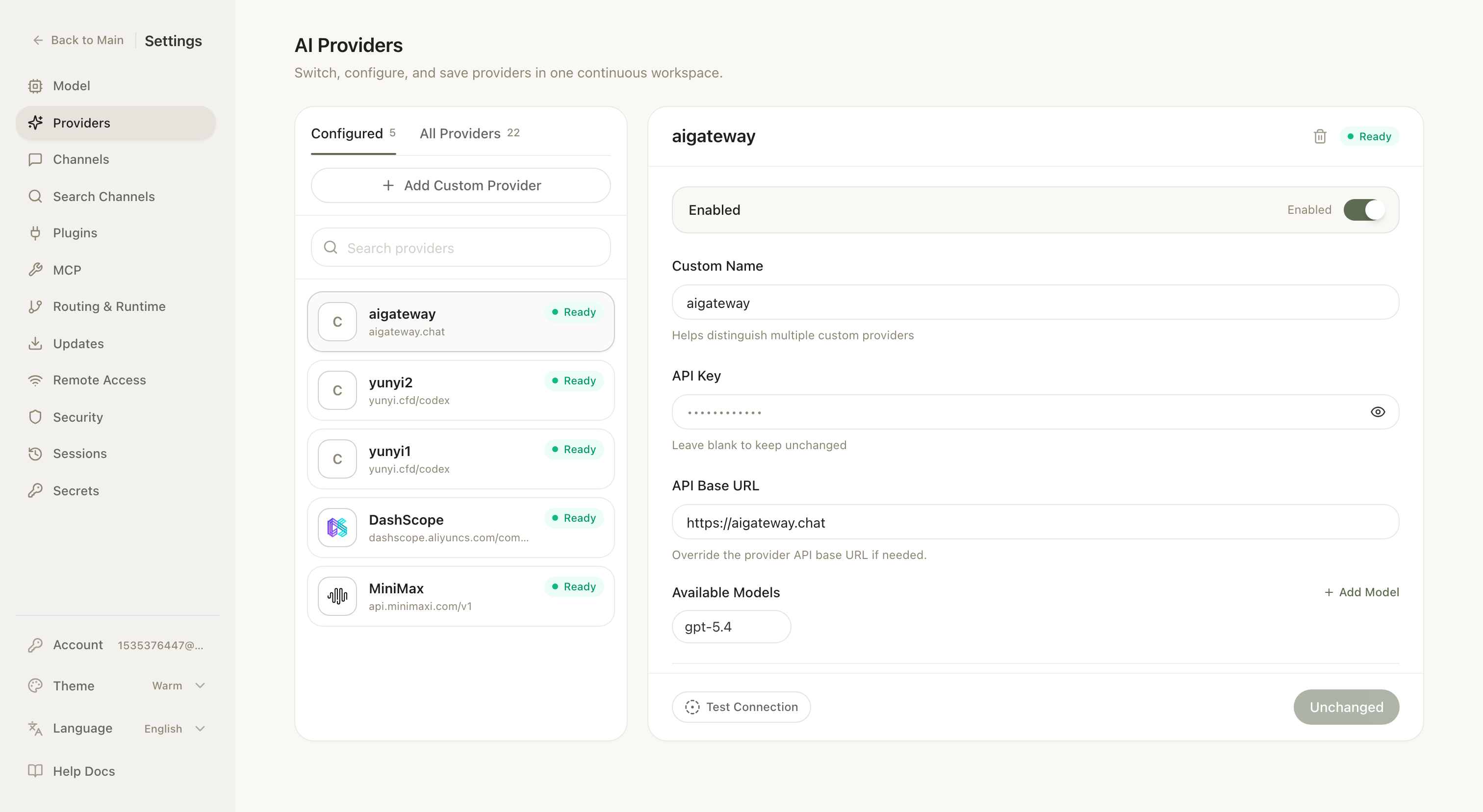 Provider control plane